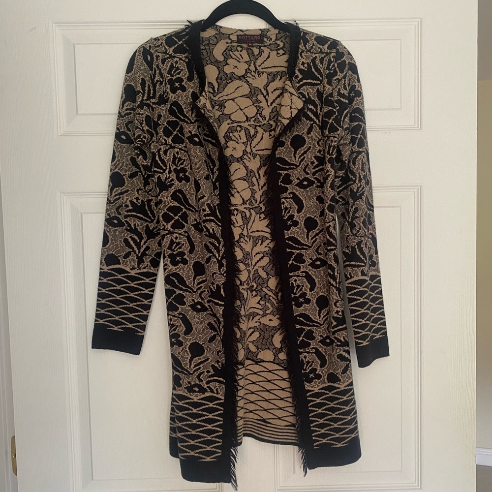 Gottardi Wool Blend Fringe Detailed Cardigan (Italy)
